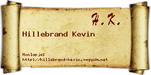 Hillebrand Kevin névjegykártya